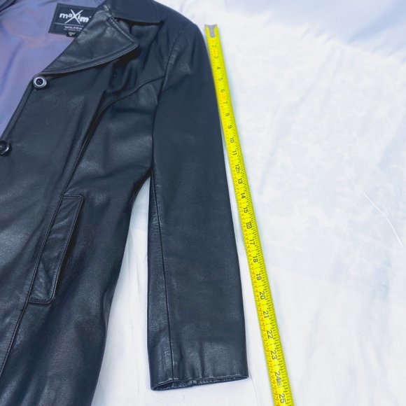 Y2K Womens Leather Jacket 90s era Wilsons MAXIMA Clueless Luxury Showstopper - Picture 10 of 12